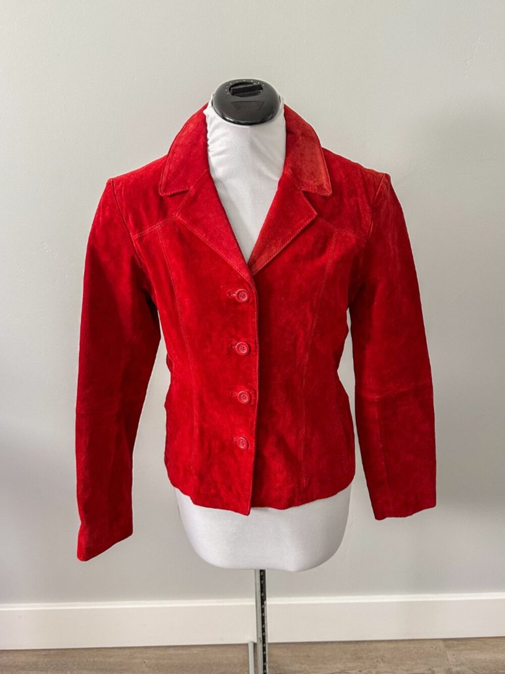 Vintage Saks Red Suede Leather Jacket